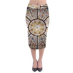 Stained Glass Window Glass Ceiling Midi Pencil Skirt by Pakrebo