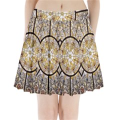 Stained Glass Window Glass Ceiling Pleated Mini Skirt by Pakrebo