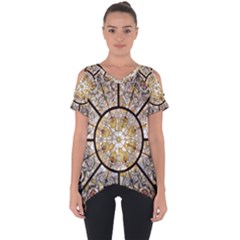 Stained Glass Window Glass Ceiling Cut Out Side Drop Tee by Pakrebo