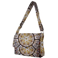 Stained Glass Window Glass Ceiling Full Print Messenger Bag by Pakrebo