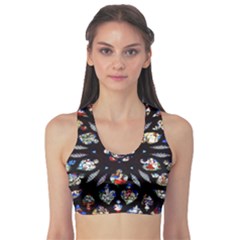 Stained Glass Sainte Chapelle Gothic Sports Bra by Pakrebo