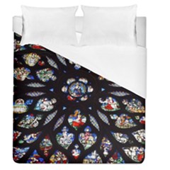 Stained Glass Sainte Chapelle Gothic Duvet Cover (queen Size) by Pakrebo