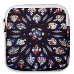 Stained Glass Sainte Chapelle Gothic Mini Square Pouch by Pakrebo