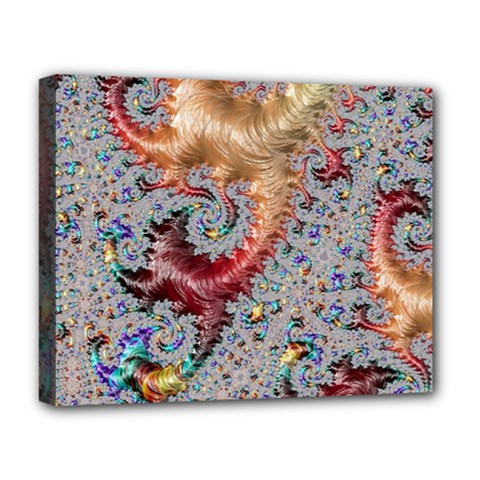 Fractal Artwork Design Pattern Deluxe Canvas 20  X 16  (stretched) by Pakrebo