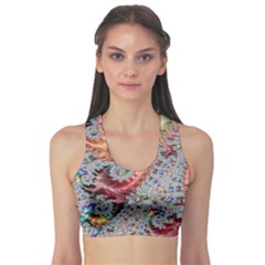 Fractal Artwork Design Pattern Sports Bra by Pakrebo