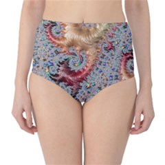 Fractal Artwork Design Pattern Classic High-waist Bikini Bottoms by Pakrebo