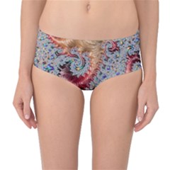 Fractal Artwork Design Pattern Mid-waist Bikini Bottoms by Pakrebo