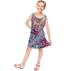 Fractal Artwork Design Pattern Kids  Tunic Dress by Pakrebo