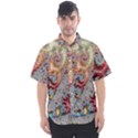 Fractal Artwork Design Pattern Men s Short Sleeve Shirt View1