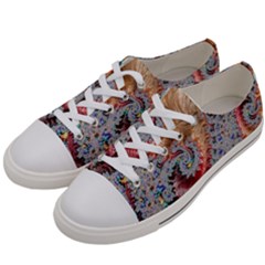 Fractal Artwork Design Pattern Women s Low Top Canvas Sneakers by Pakrebo