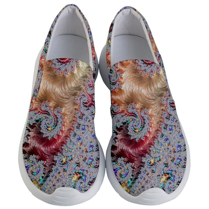 Fractal Artwork Design Pattern Women s Lightweight Slip Ons