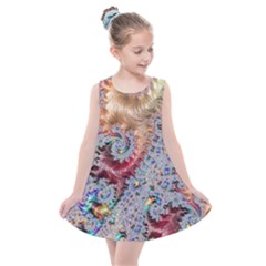 Fractal Artwork Design Pattern Kids  Summer Dress by Pakrebo