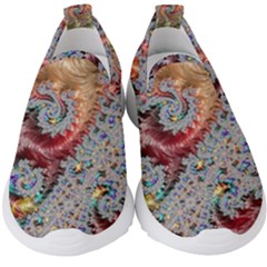 Fractal Artwork Design Pattern Kids  Slip On Sneakers