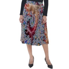 Fractal Artwork Design Pattern Classic Velour Midi Skirt 