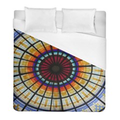 Background Stained Glass Window Duvet Cover (full/ Double Size) by Pakrebo