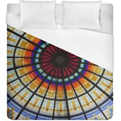 Background Stained Glass Window Duvet Cover (king Size) by Pakrebo