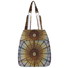 Barcelona Glass Window Stained Glass Center Zip Backpack