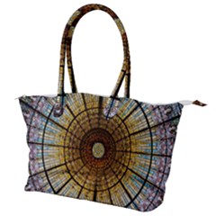 Barcelona Glass Window Stained Glass Canvas Shoulder Bag