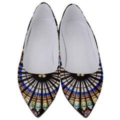 Stained Glass Cathedral Rosette Women s Low Heels