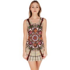 Pattern Round Abstract Geometric Bodycon Dress