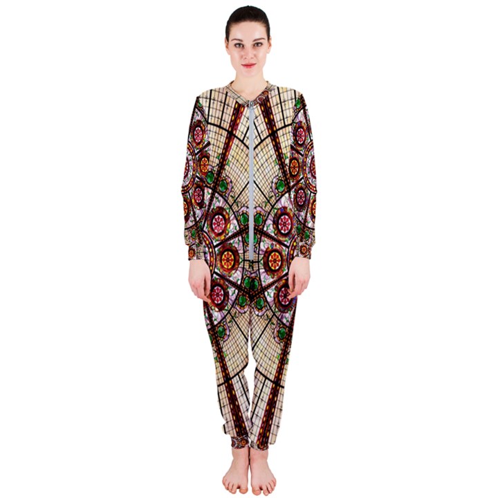 Pattern Round Abstract Geometric OnePiece Jumpsuit (Ladies) 