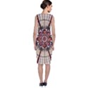 Pattern Round Abstract Geometric Sleeveless Velvet Midi Dress View2