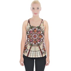 Pattern Round Abstract Geometric Piece Up Tank Top by Pakrebo