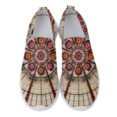 Pattern Round Abstract Geometric Women s Slip On Sneakers