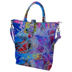 Wallpaper Stained Glass Buckle Top Tote Bag