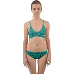 Turquoise Wrap Around Bikini Set by LalaChandra