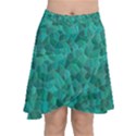 Turquoise Chiffon Wrap Front Skirt View1