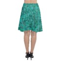 Turquoise Chiffon Wrap Front Skirt View2