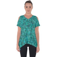 Turquoise Cut Out Side Drop Tee by LalaChandra