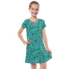 Turquoise Kids  Cross Web Dress by LalaChandra