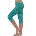 Turquoise Kids  Lightweight Velour Capri Leggings  View2