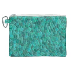 Turquoise Canvas Cosmetic Bag (xl) by LalaChandra