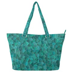 Turquoise Full Print Shoulder Bag by LalaChandra