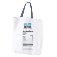 Liberal Tears  Funny With Supplement Facts Custom Colors Giant Grocery Tote by snek