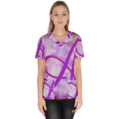 A Women s V-neck Scrub Top by PurpleDuckyDesigns