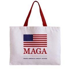 Maga Make America Great Again With Usa Flag Zipper Mini Tote Bag by snek