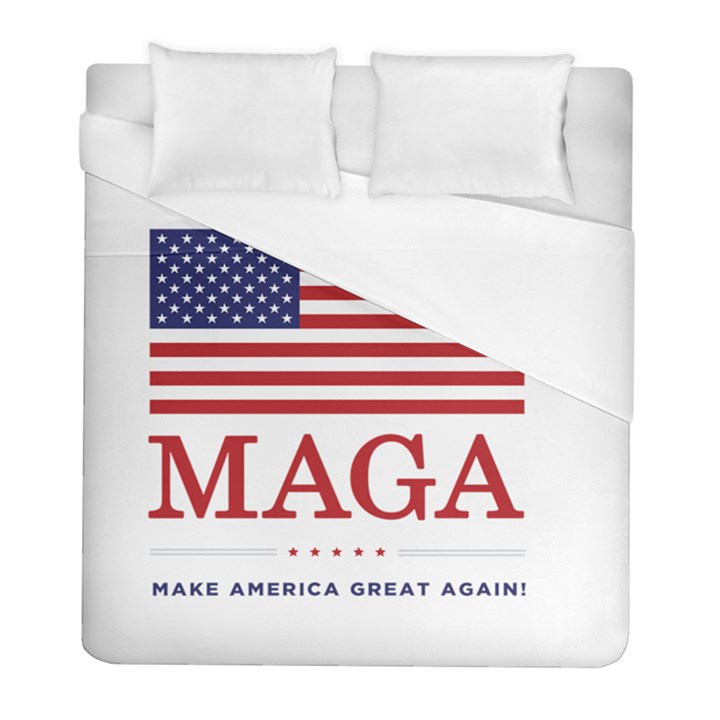 MAGA Make America Great Again with USA flag Duvet Cover (Full/ Double Size)