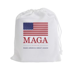 Maga Make America Great Again With Usa Flag Drawstring Pouch (xxl) by snek