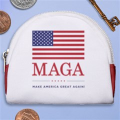 Maga Make America Great Again With Usa Flag Horseshoe Style Canvas Pouch by snek