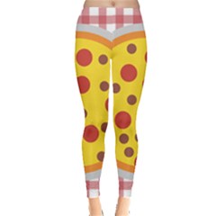 Pizza Table Pepperoni Sausage Leggings  by Pakrebo