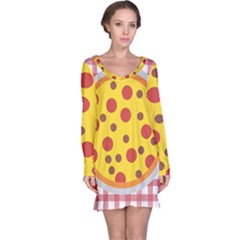 Pizza Table Pepperoni Sausage Long Sleeve Nightdress by Pakrebo