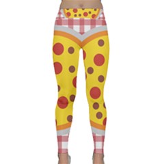 Pizza Table Pepperoni Sausage Classic Yoga Leggings by Pakrebo