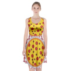 Pizza Table Pepperoni Sausage Racerback Midi Dress by Pakrebo