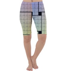 Construction Rectangle Steel Metal Cropped Leggings  by Pakrebo