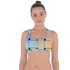 Construction Rectangle Steel Metal Cross String Back Sports Bra by Pakrebo