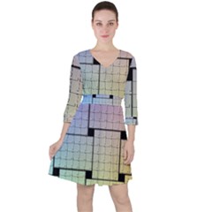 Construction Rectangle Steel Metal Ruffle Dress by Pakrebo